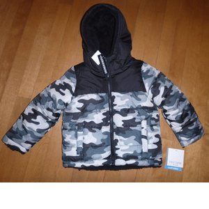 Baby Toddler Boys CAMO Reversible Sherpa Puffer Coat Size 18 months NWT
